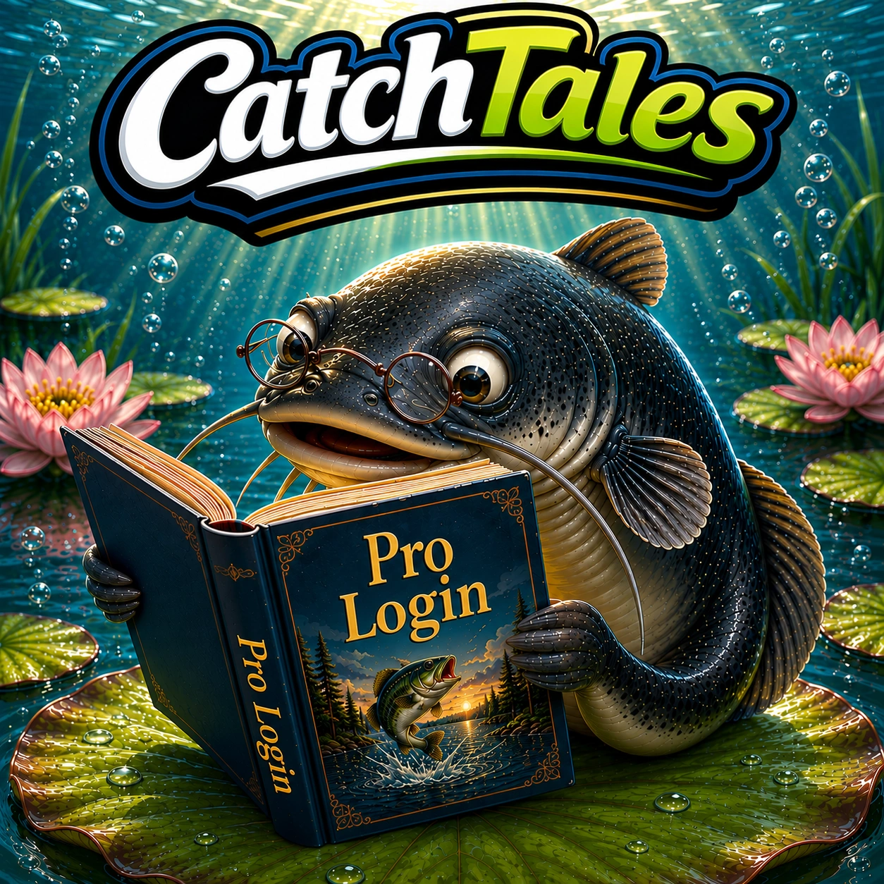 Catfish reading a book about Pro login